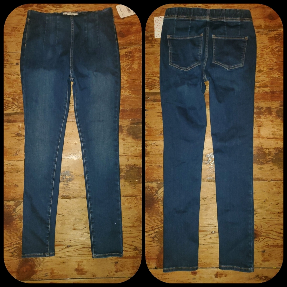 Free People Ultra High Pull On Jegging Legging Skinny Stretch denim jeans NWT - Picture 3 of 8